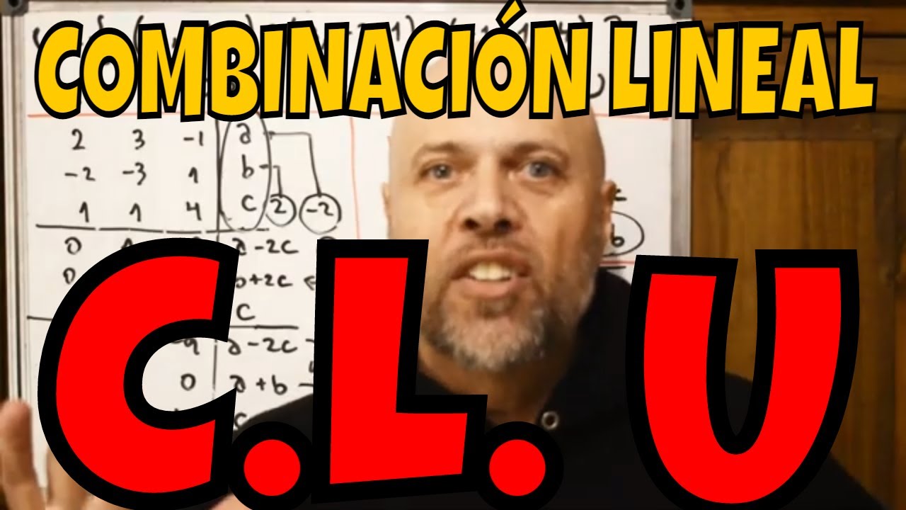 🔴▶ COMBINACIÓN LINEAL DE VECTORES  ( ESPACIOS VECTORIALES )