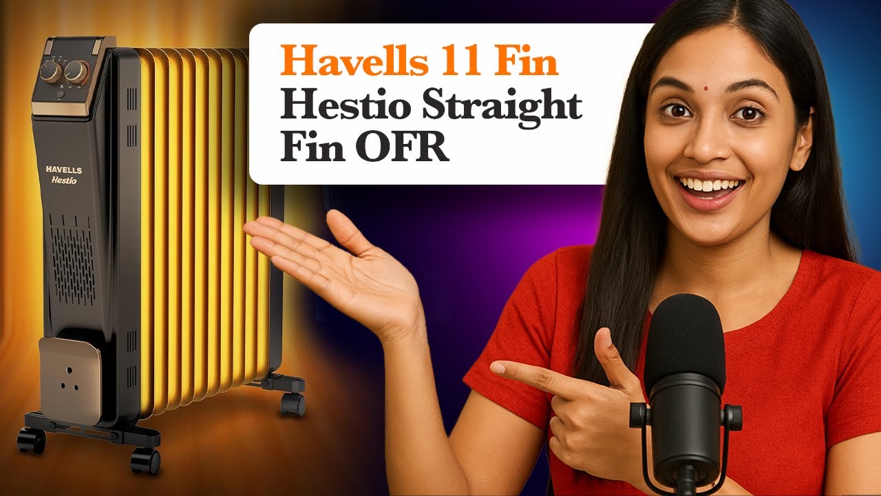 Havells 11 Fin Hestio Straight Fin OFR Oil Filled Radiator|Room Heater|2900 W|3 Heat Settings & PTC