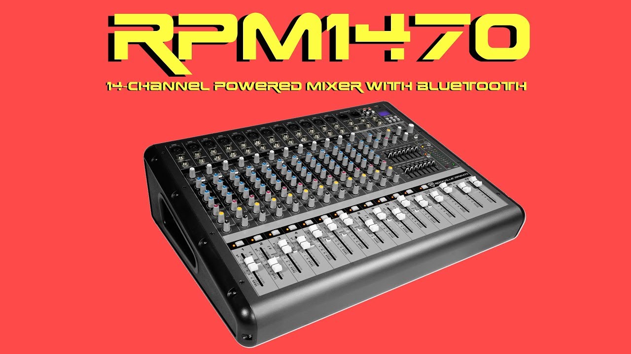 DEMO Rockville RPM1470 14-Channel Powered Mixer w Bluetooth