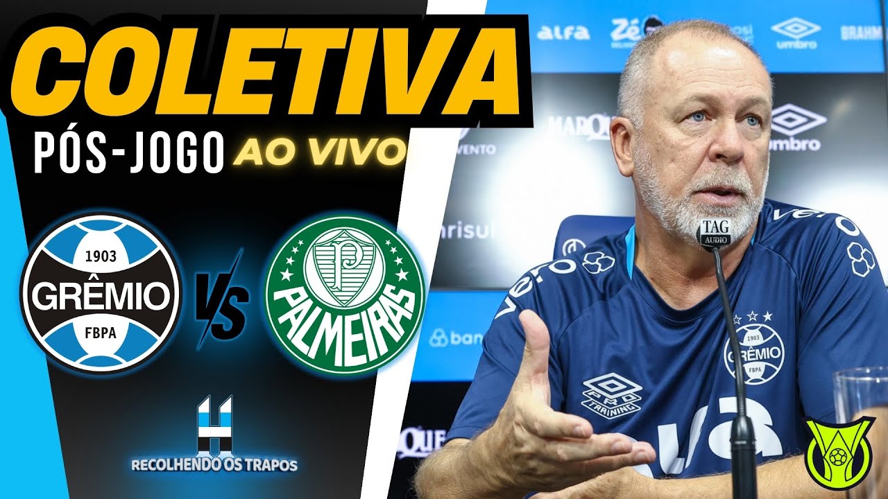 COLETIVA DE MANO MENEZES - P&Oacute;S JOGO - GR&Ecirc;MIO X PALMEIRAS - BRASILEIR&Atilde;O 2025 🔵⚪ ⚫ #AOVIVO #GREMIO