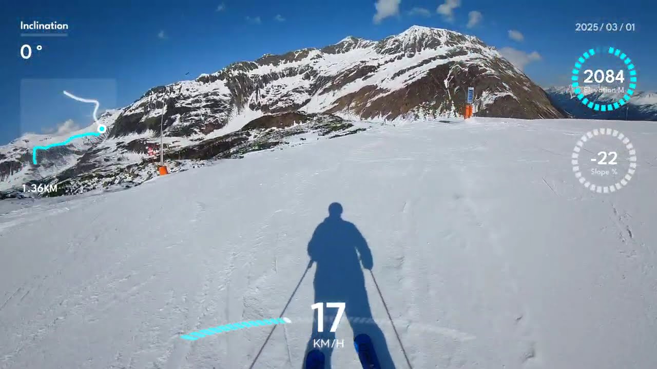 Skifahren Silvapark Galtür 2025 rote Piste 17 und 8