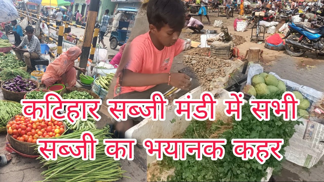 कटिहार सब्जी मंडी में सभी सब्जी का भयानक कहर !! katihar sabjee mandi me bhayaanak kahar !! #katihar