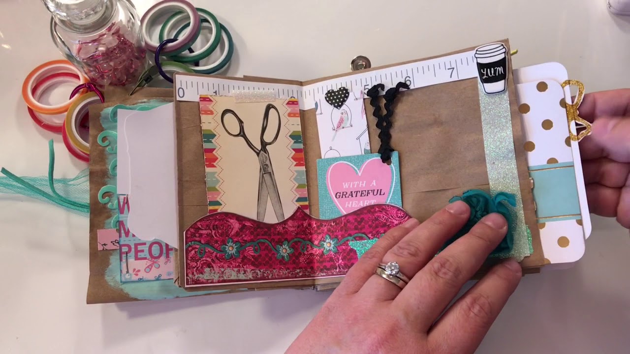 Embellishing Paper Bag Smash Books