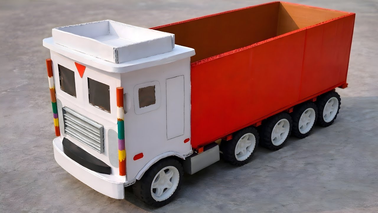 Cardboard se bana Real Truck Model 😱 | DIY Truck  #truck #viralvideo 