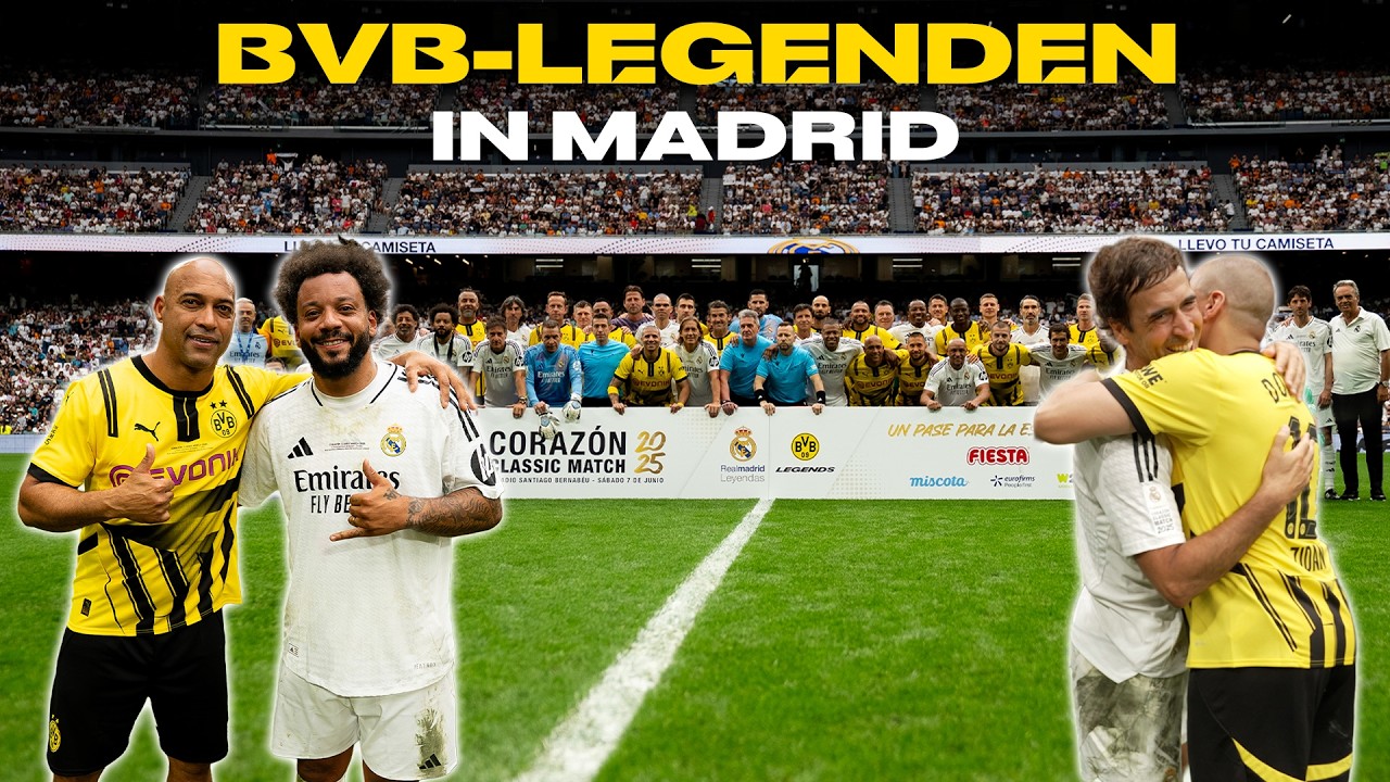 &bdquo;Hatte beim Reinlaufen direkt G&auml;nsehaut!&ldquo; | BVB-Legenden vs. Real Madrid-Legenden