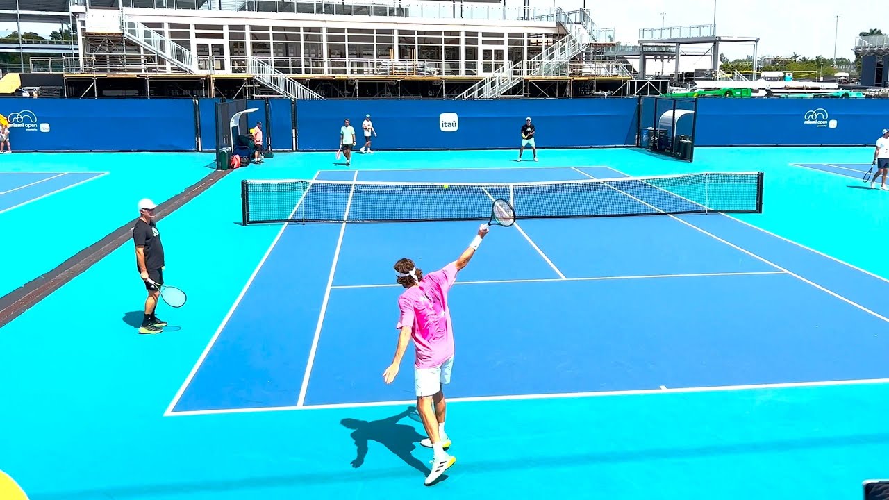 Tsitsipas Backhand Drill - Court Level [4K 60fps]