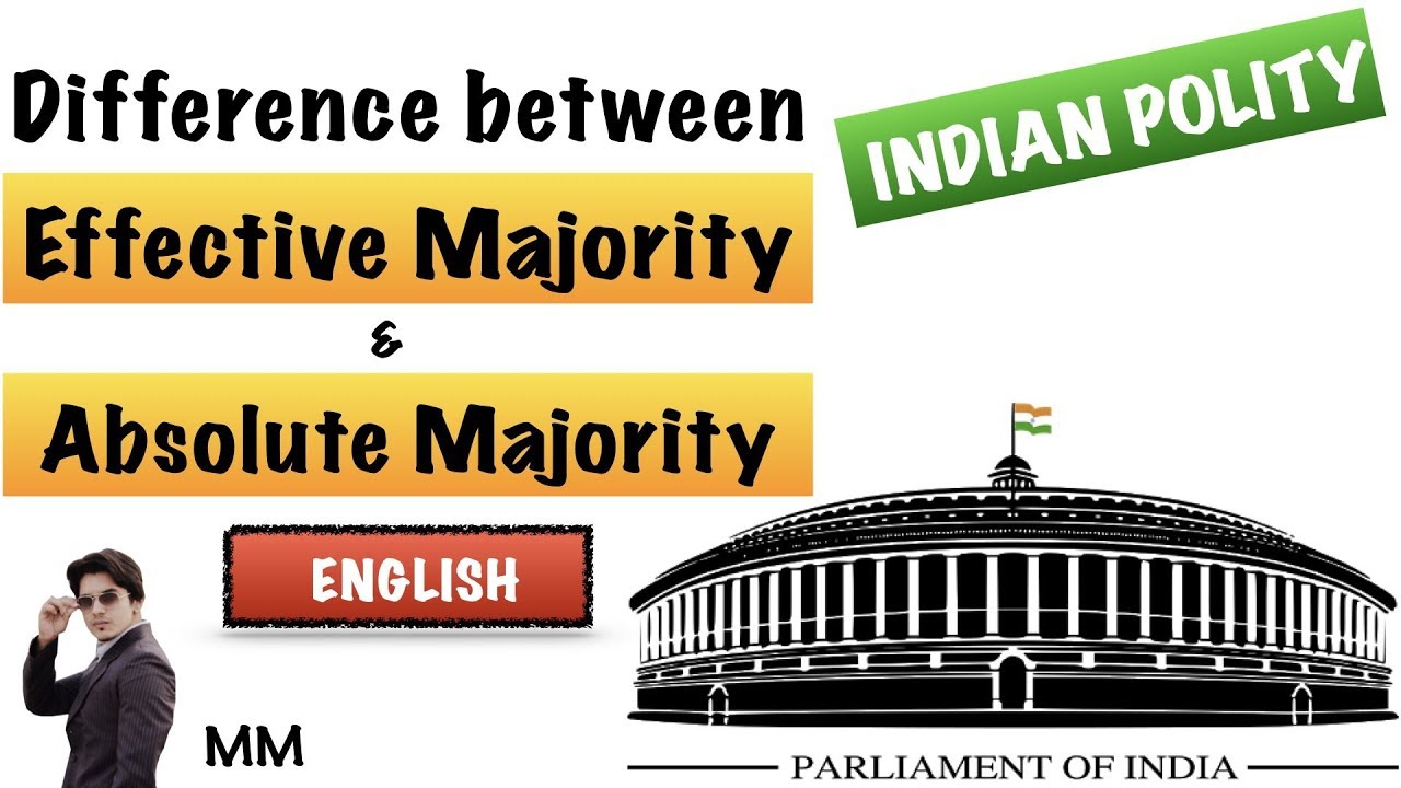 (English)Difference Between Effective Majority & Absolute Majority | Indian Polity