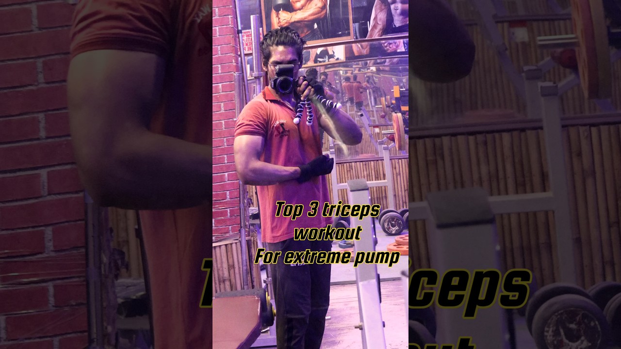 Top 3 triceps workout for extreme pump😱😱 