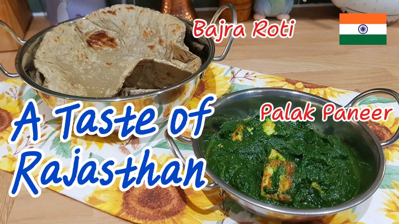Palak Paneer + Bajra Roti! Spinach & Cheese + Rajasthani Millet Flatbread #recipe #indianfood #saag