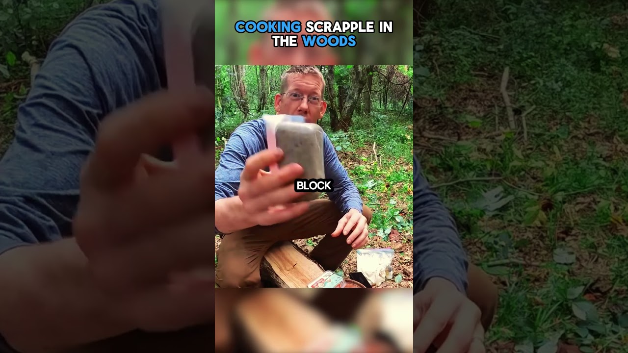 Solo Camping Cooking Scrapple #shorts #viral