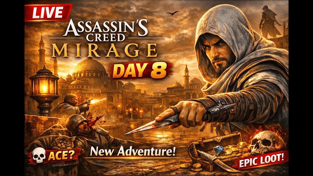 Assassin’s Creed Mirage RTX 5090 | 4K Ultra Gameplay Day 8 🔴