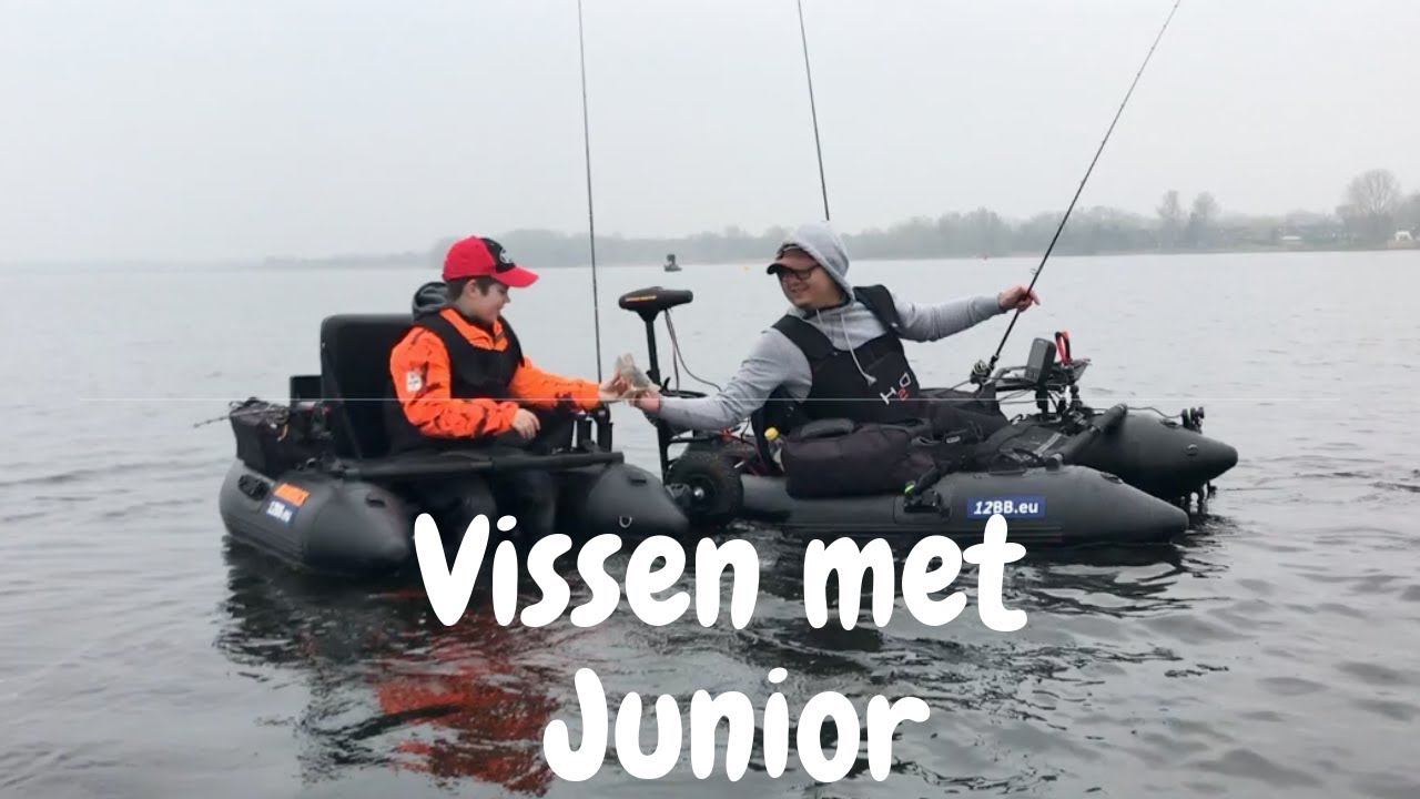 BellyBoat Maniacs vlog #4  - vissen op snoekbaars en baars met junior