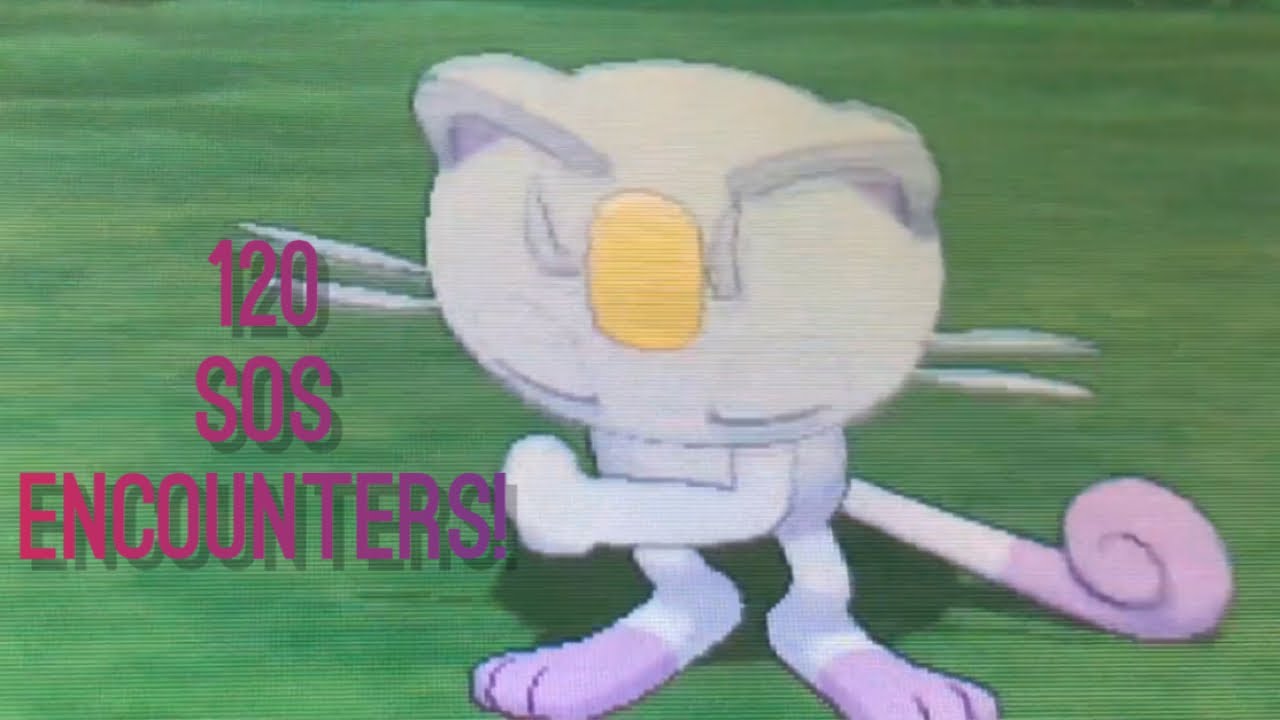 Shiny Meowth after 120 SOS Encounters in Pok&eacute;mon Ultra Moon!