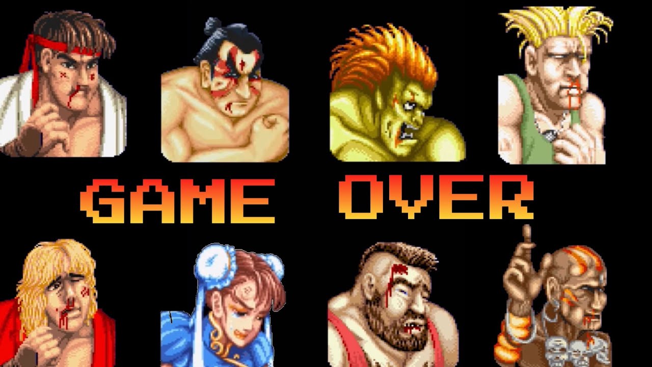 Street fighter 2 world warrior (GAME OVER) (SNES)