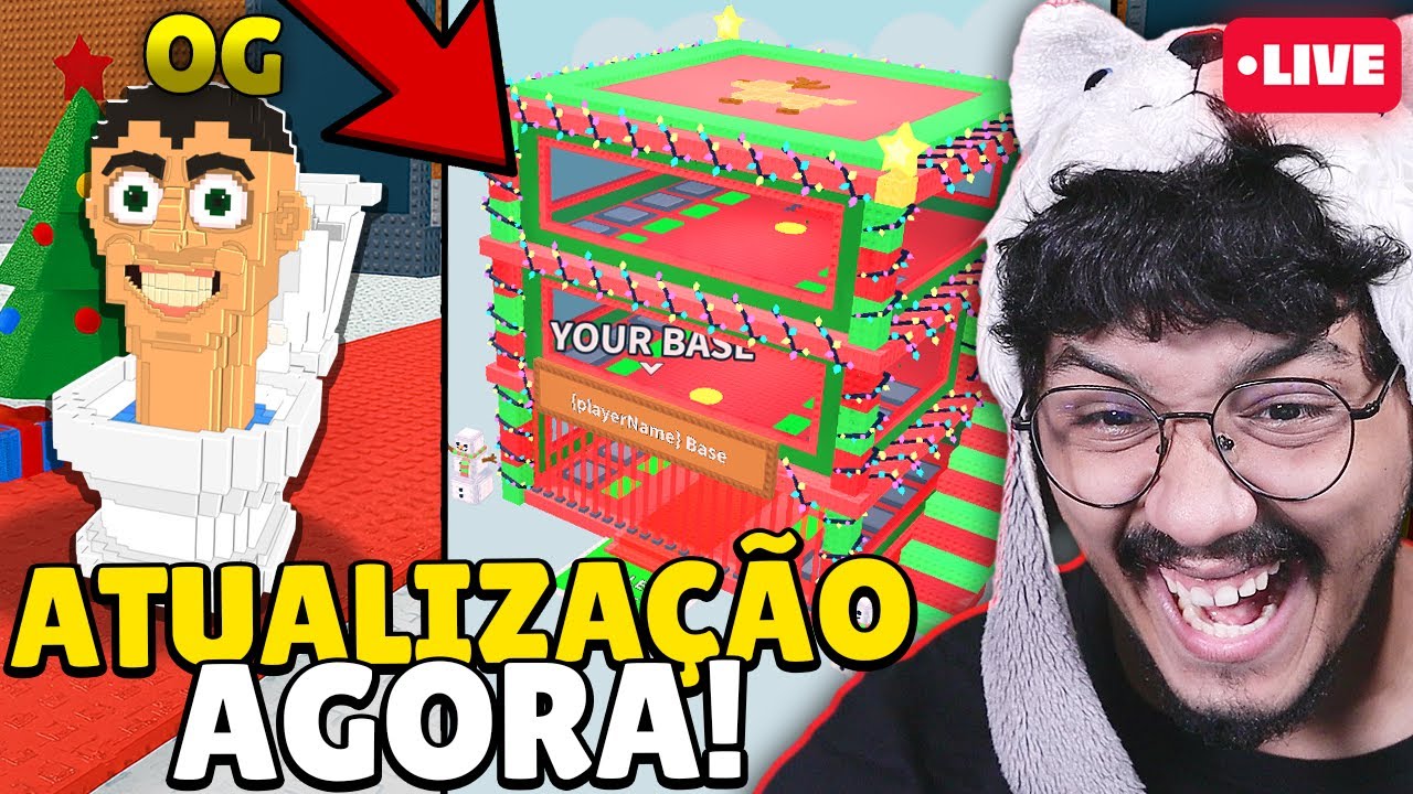 🔴 ADMIN ABUSE! SKIBIDI TOILET OG e BASES de NATAL DE GRA&Ccedil;A no ROUBE UM BRAINROT