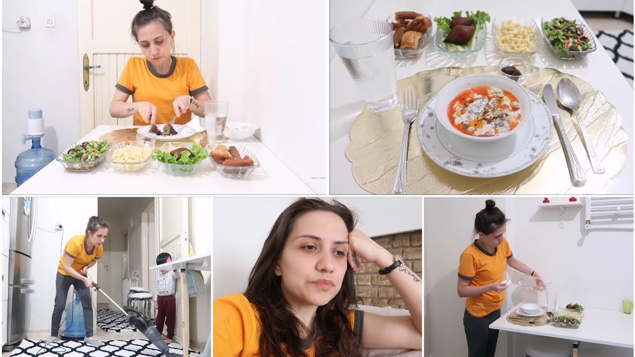 TEK BAŞIMA İFTAR YAPTIM , SOĞUK TUTMAÇ ÇORBASI , EV İŞLERİ , İFTAR MENÜM