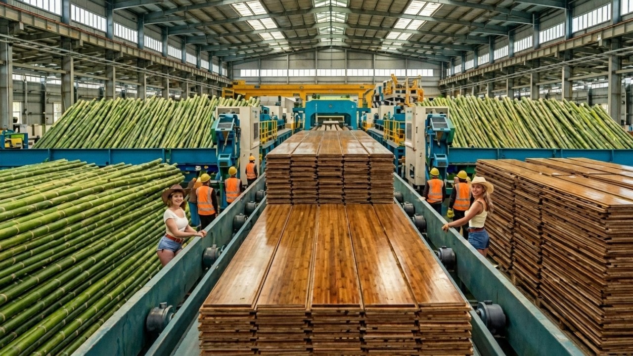 Inside the World&rsquo;s Largest Bamboo Plywood Mill: From Raw Stalk to 100% Eco Panel