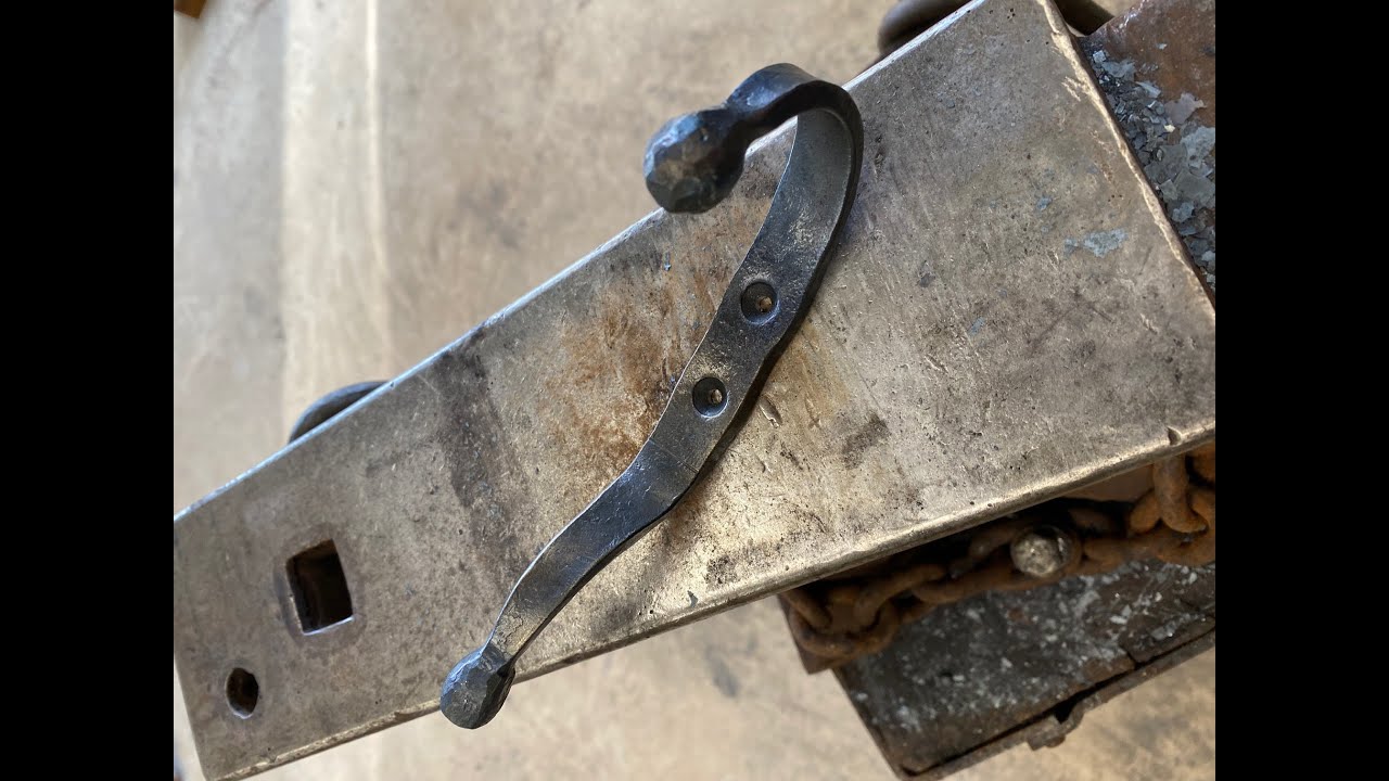 Blacksmith hand forged coat hook LAMA club challenge