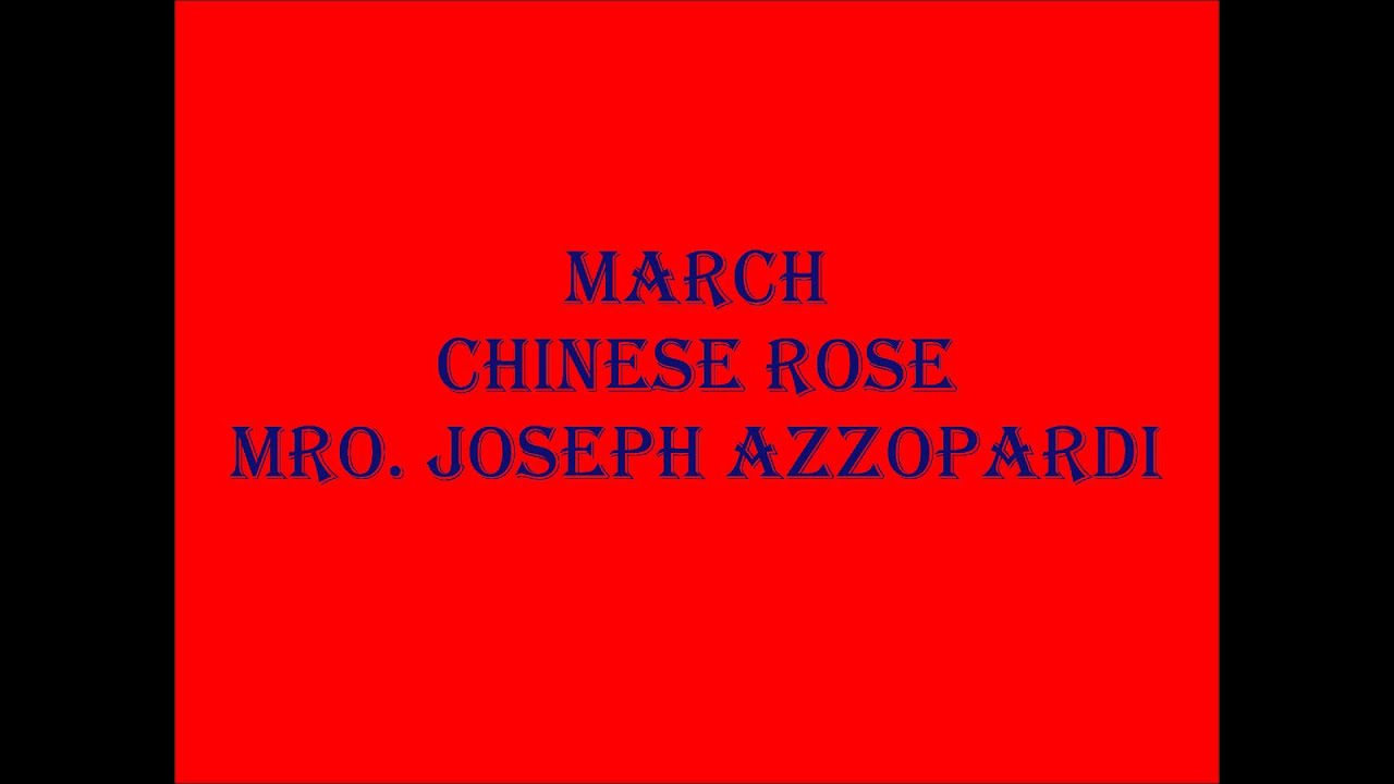 March - Chinese Rose - Mro. Joseph Azzopardi