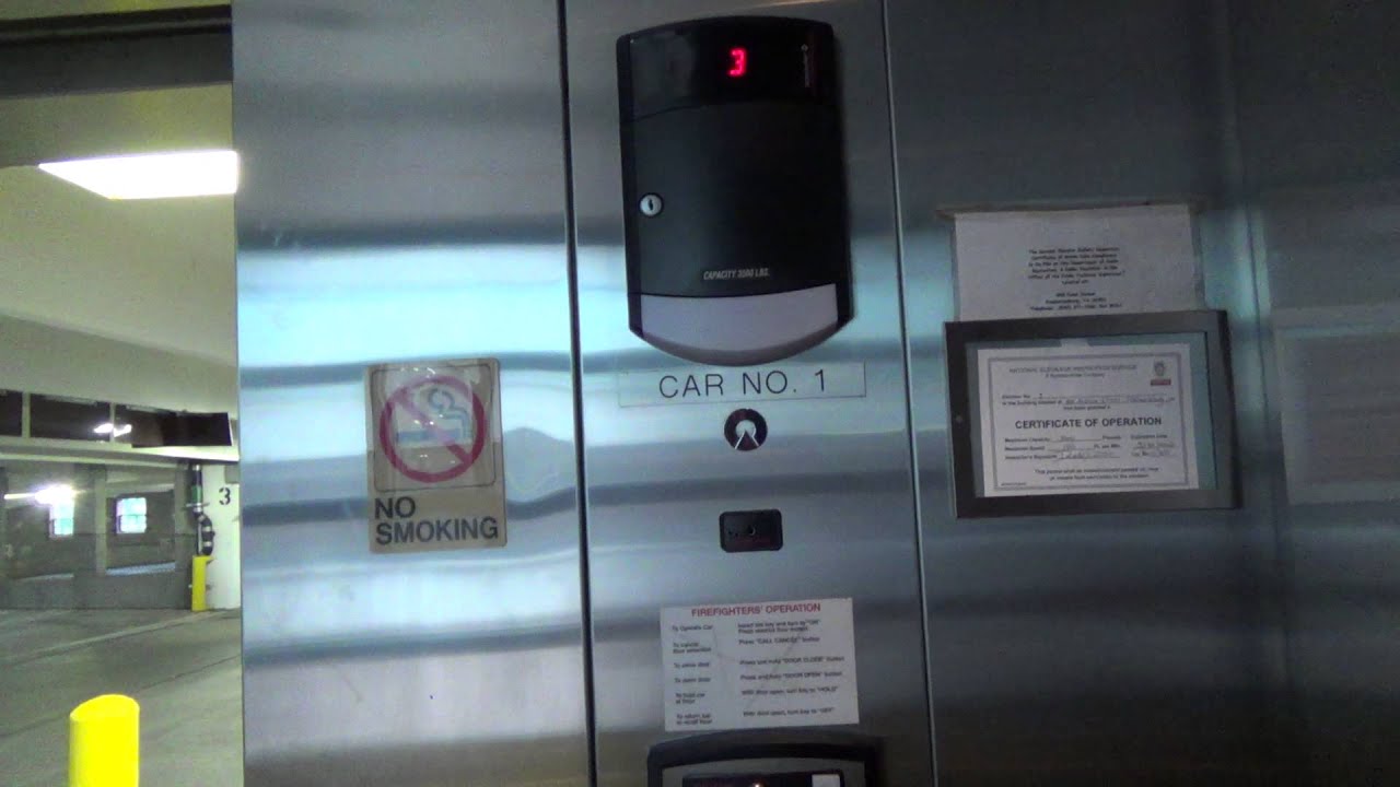 Schindler 330A Holeless Hydraulic Elevator @ The Sophia Street Parking Garage Fredericksburg, VA