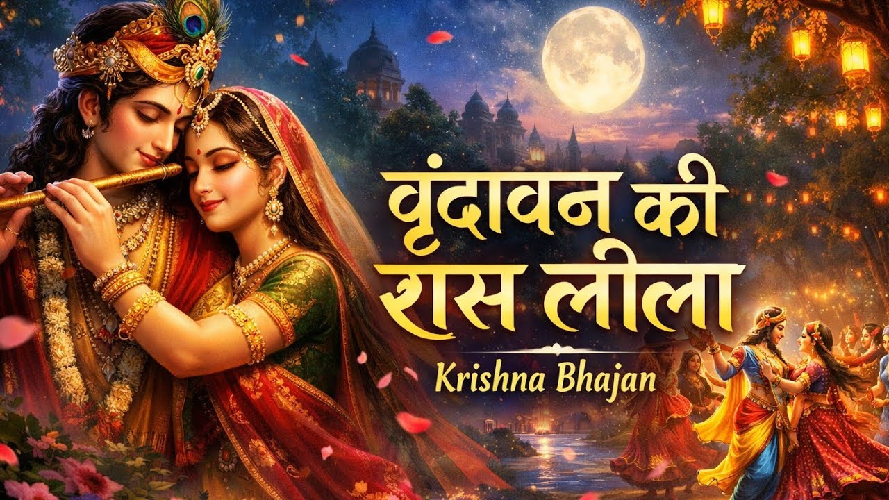 वृंदावन की रास लीला 🦚 | krishna bhajan | radhe krishna bhajan | new krishna bhajan #krishna #bhajan 