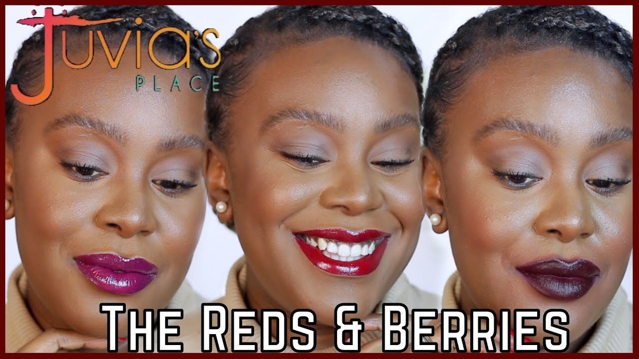 NEW JUVIAS PLACE THE REDS AND BERRIES LIP COLLECTION/SWATCHES |Belle Mbwese