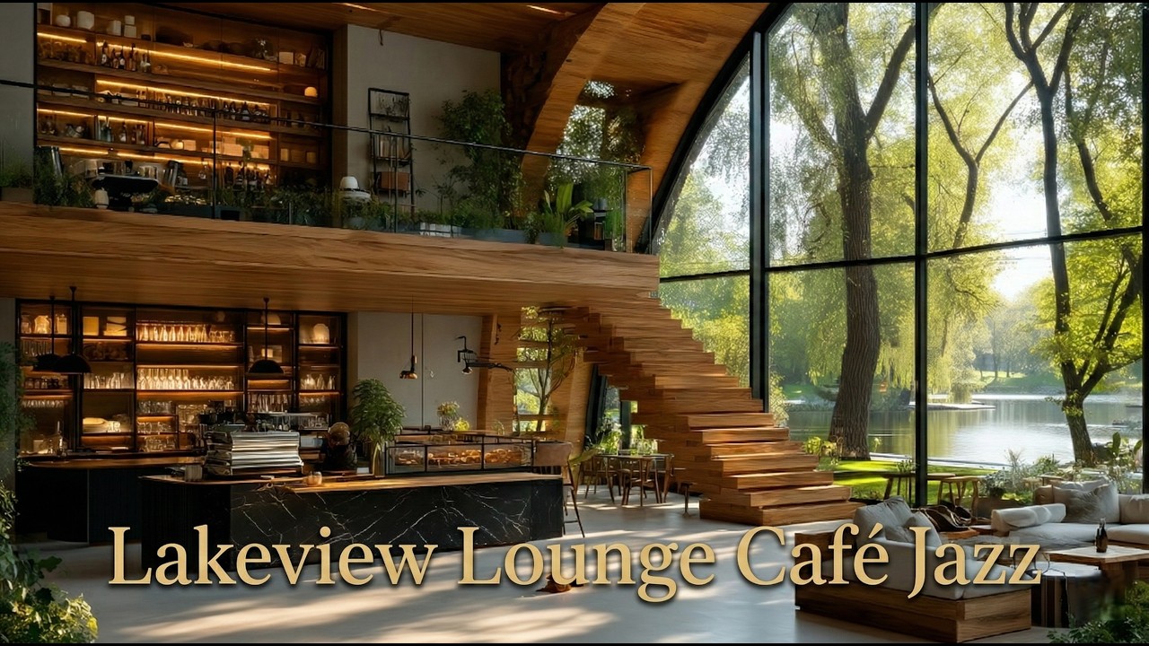 Lakeview Lounge Café Jazz ☕ Элегантное Утро в Помещении | Уютный Jazz для Работы и Расслабления | 4K