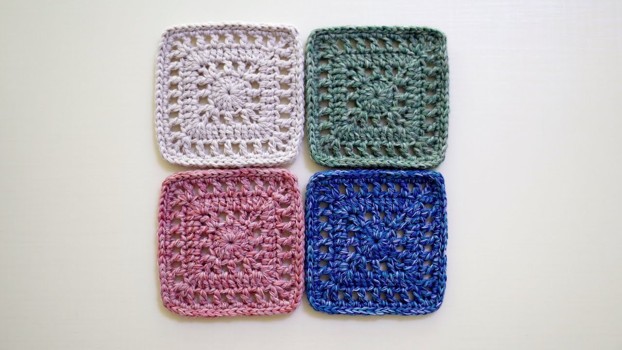 [코바늘소품] 사각 모티브