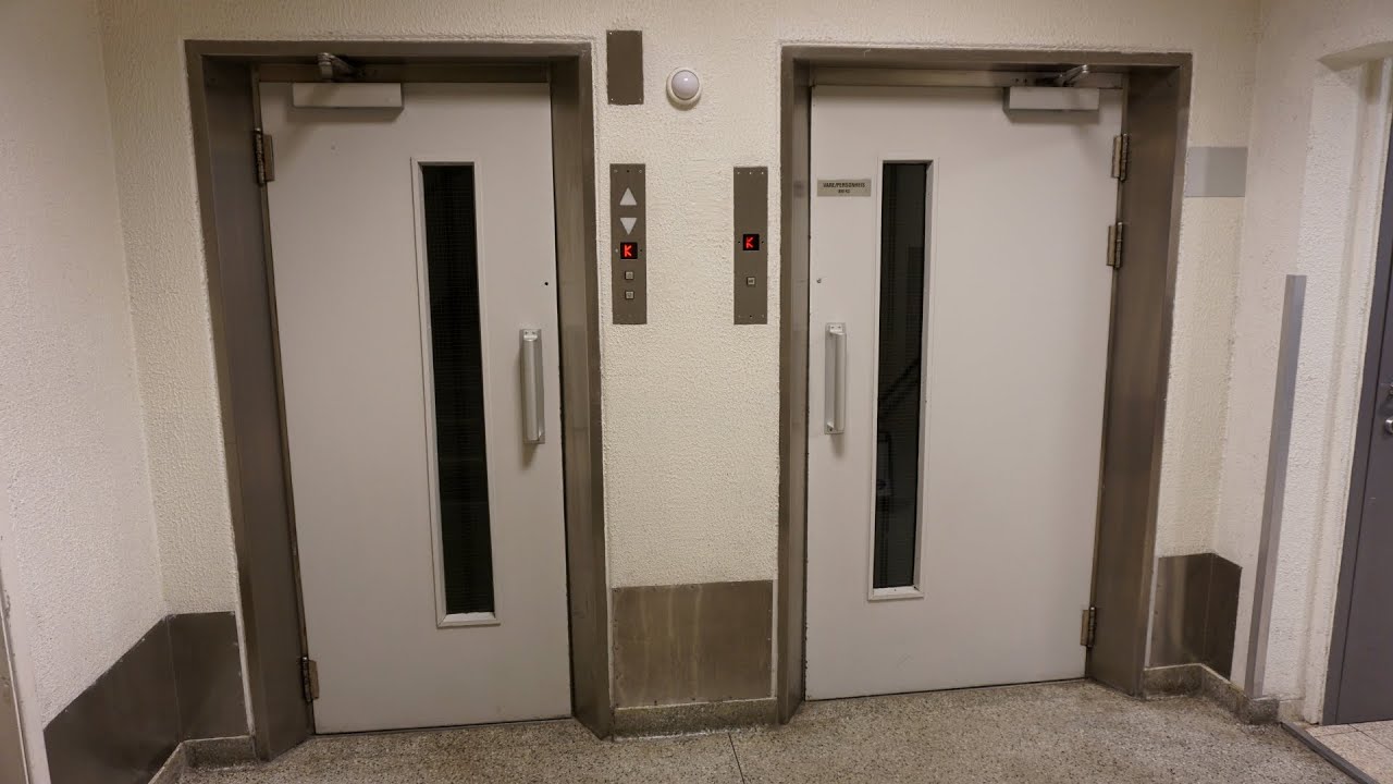 2x unknown vintage traction elevators (mod by Oslo Heisbedrift A/S) @ Bogstadveien 27B, Oslo, Norway