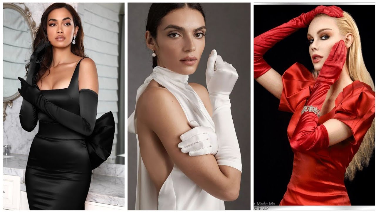 Satin silk Opera long gloves outfit ideas for women and girls#2023
