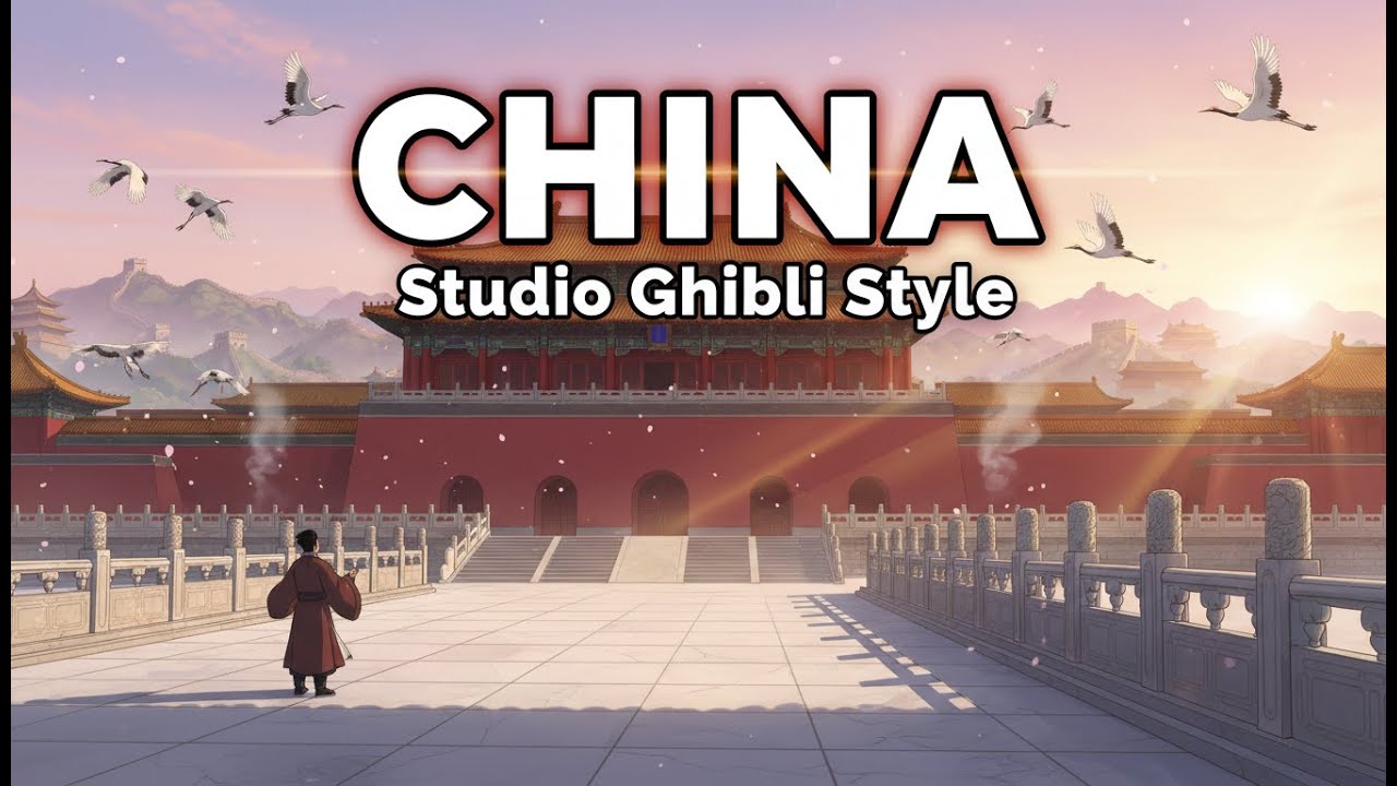 China in Studio Ghibli Style  Peaceful Rural Life, Culture & Quiet Nature