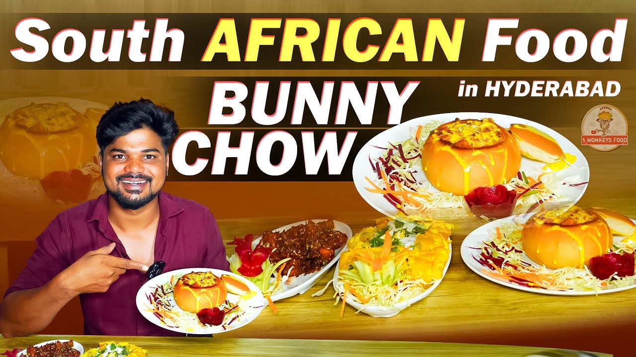 SOUTH AFRICAN FOOD | BUNNY CHOW | Ft.5monkeys Food | Indian Street Food