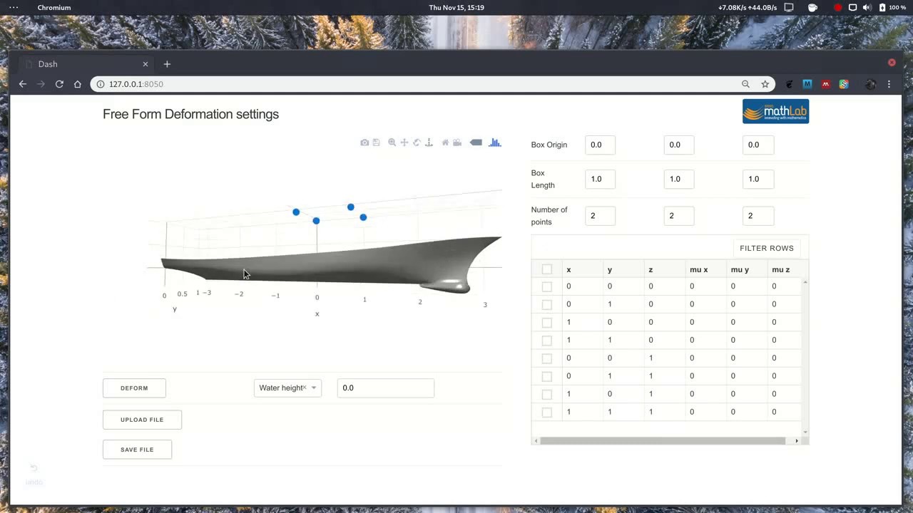 ARGOS Web App - Free form deformation example