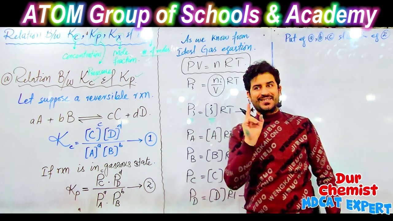 Relationship between Kc and Kp | Chemical equilibrium | Kc and Kp | Best chemistry teacher | Dur M