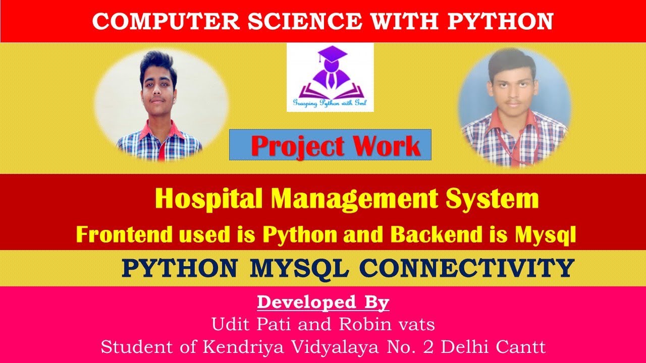 Python Project | Computer Science project | Class XII | Python Interface with mysql | connectivity