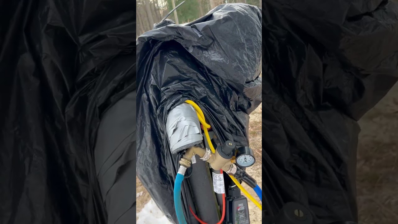 Draining black tank in fifth wheel in winter
