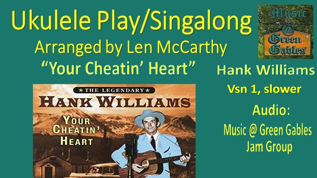 Hank Williams - Your Cheatin' Heart (cover, vsn 1-slower) Ukulele Play Along - Music At Green Gables