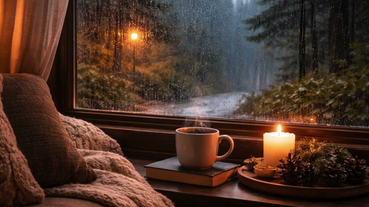 Rain Outside the Window for Deep Sleep 🌧️ | Cozy Night Ambience 8 Hours