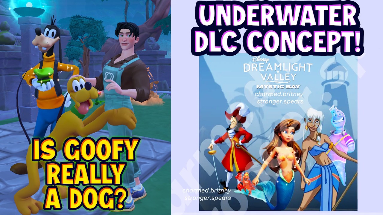We NEED Underwater DLC in Disney Dreamlight Valley. Is Goofy a Dog or a Cow?