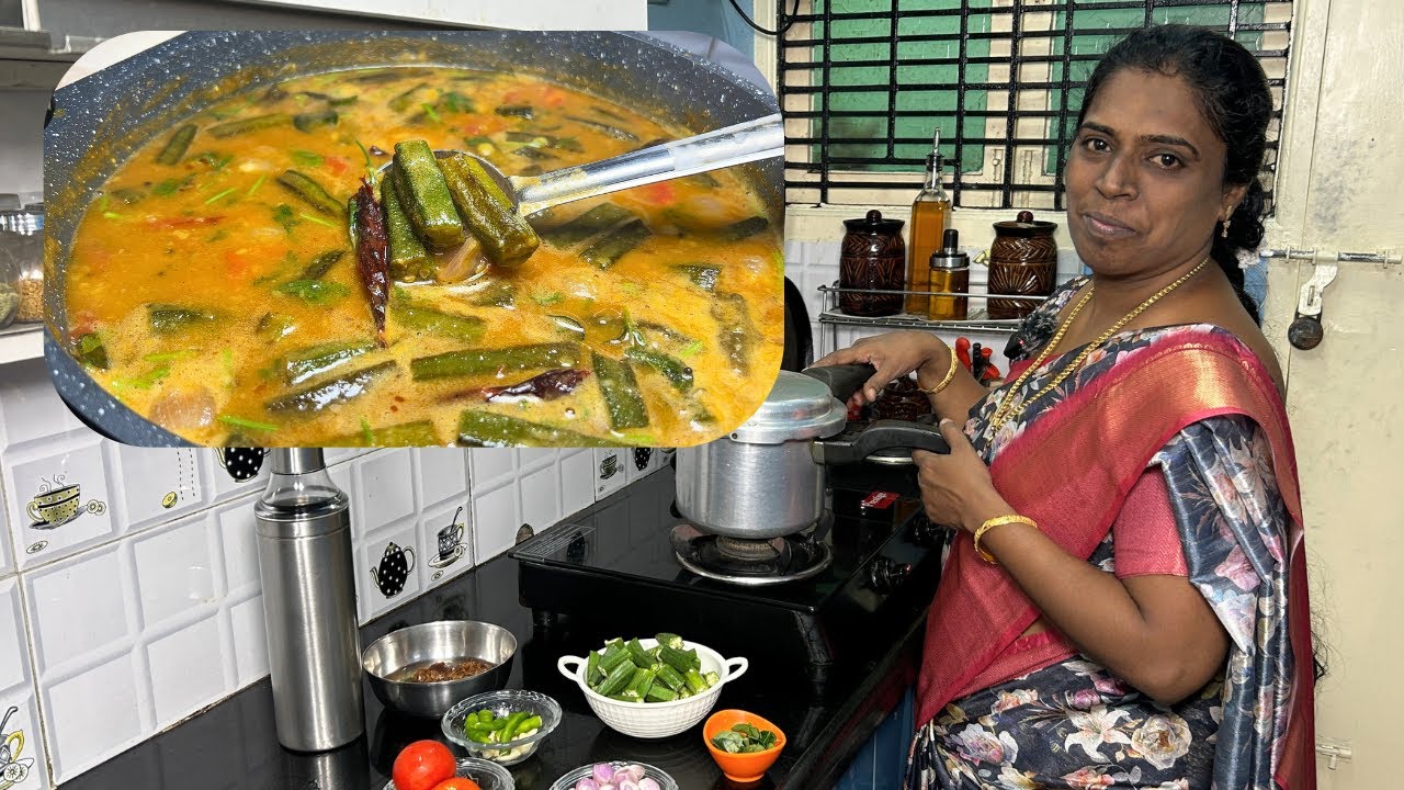 அப்படி ஒரு ருசி!! இனி இப்படி தான் செய்வீர்கள் வெண்டைக்காய் சாம்பார் இப்படி Try பண்ணுங்க !!