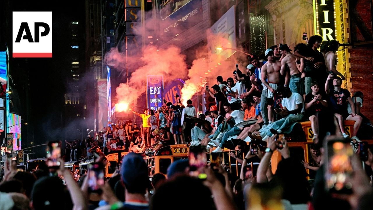 Celebrations erupt in New York after Knicks win first NBA championship in 53 years
