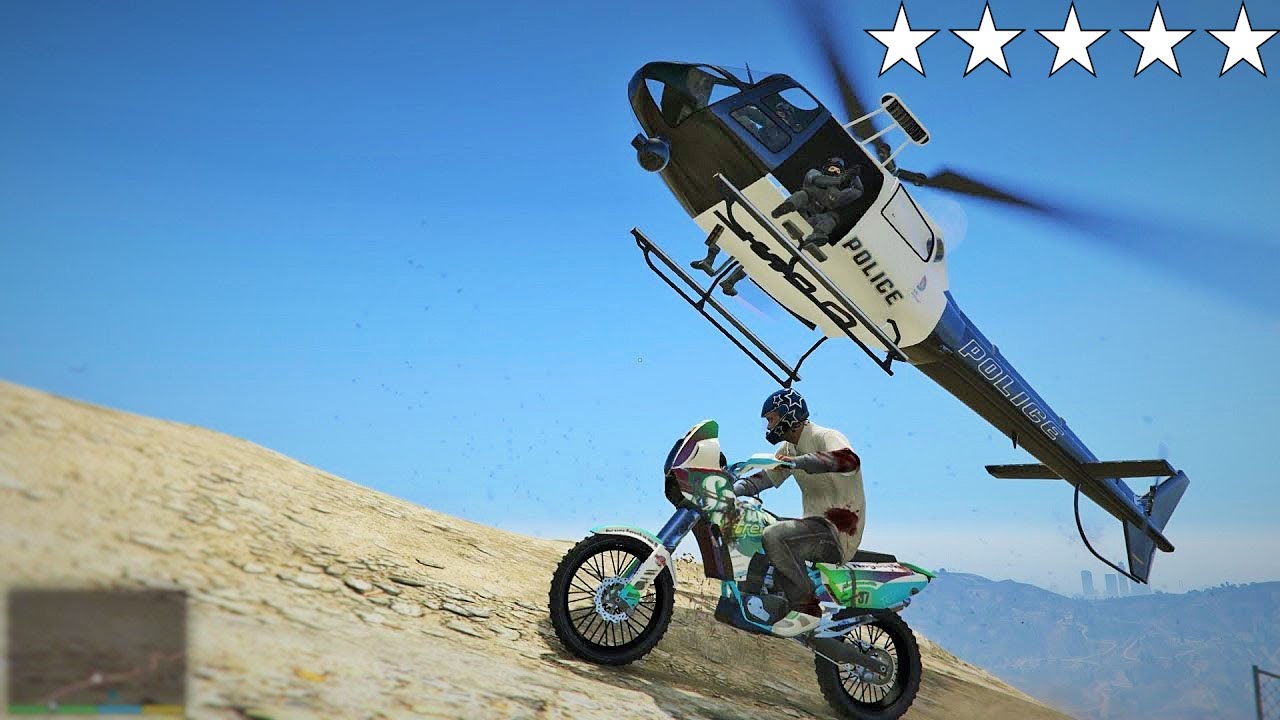 GTA 5 - BEST MOTORCYCLE + POLICE CHASE (BF400)