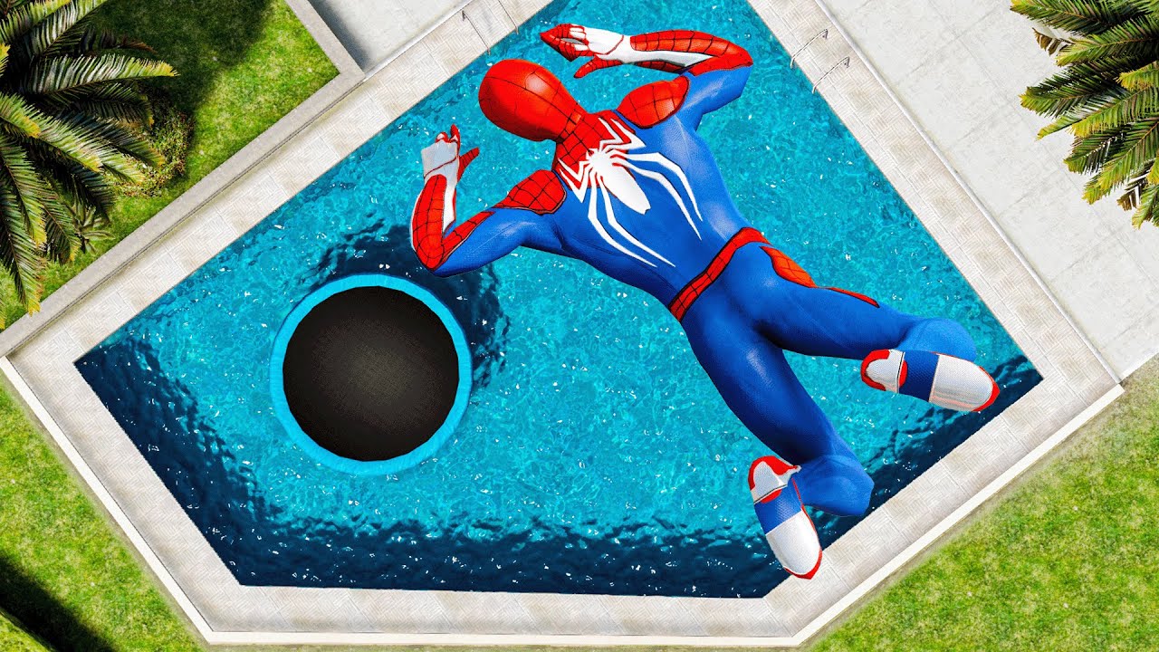 SPIDERMAN CRAZY JUMPS/FALLS #8 (GTA 5 Spider-Man Fails)