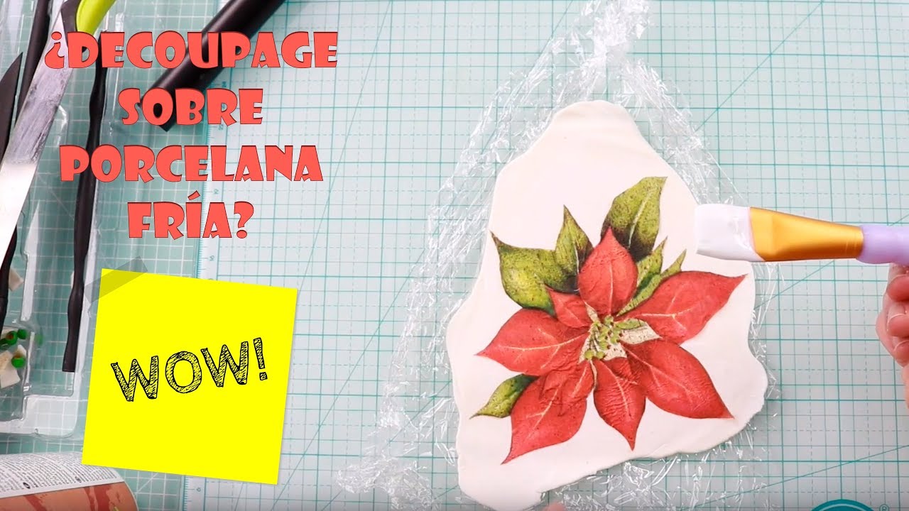 ¿Decoupage con servilletas sobre porcelana fría ? No creerás el resultado.