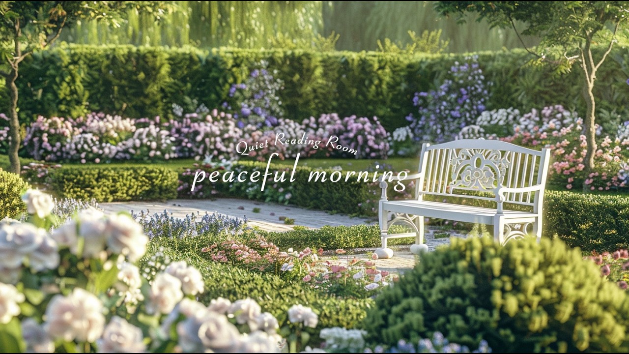 peaceful morning in a European Garden 🌿 relaxing music for reading, work, study & deep focus