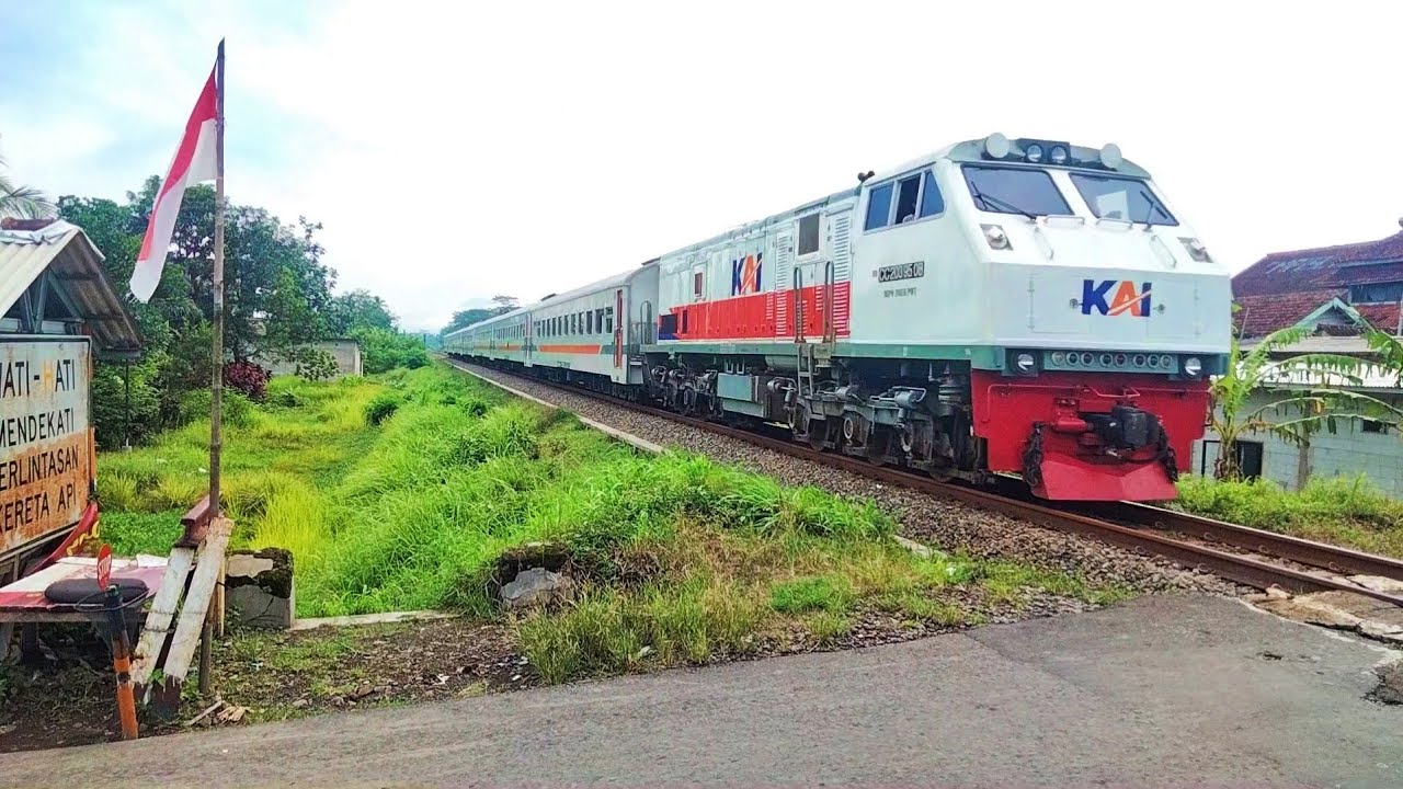 Ka Serayu & Ka Argo Wilis Ngebut di Stasiun Langen 