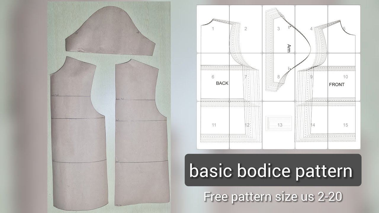  How To Make A Basic Bodice Pattern | Free sewing pattern