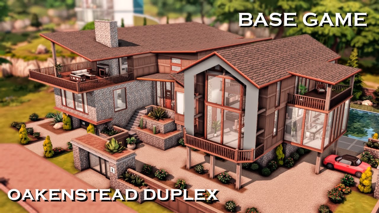 Oakenstead duplex house | BASE GAME  | The Sims 4 Stop motion build | No CC |
