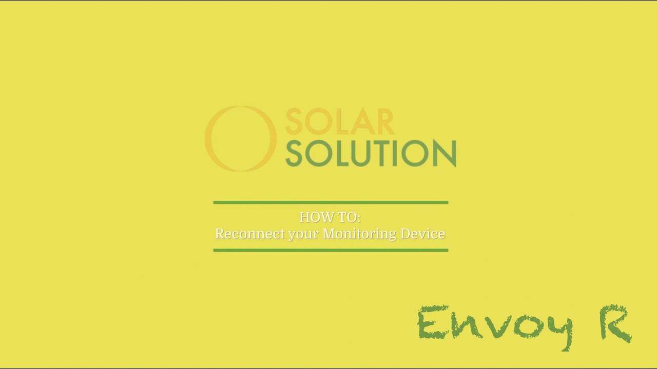 Solar Solution DC - Enphase Envoy R Troubleshoot