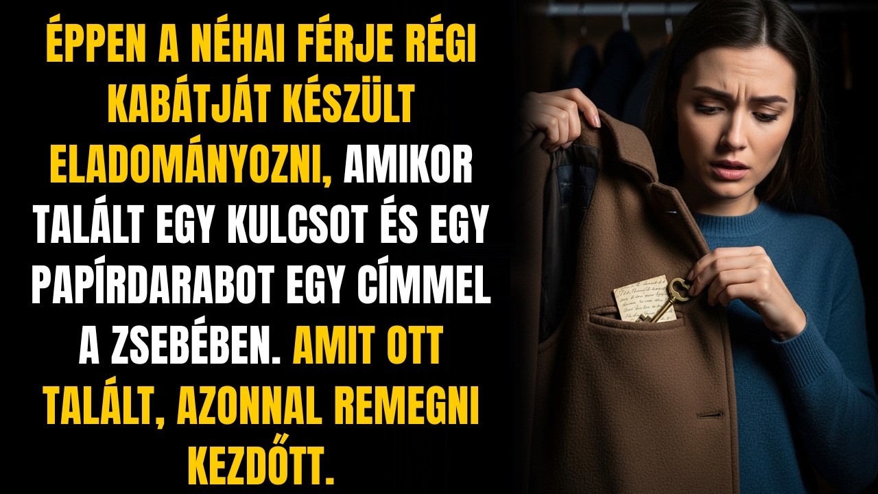 ÉPPEN A NÉHAI FÉRJE RÉGI KABÁTJÁT KÉSZÜLT ELADOMÁNYOZNI, AMIKOR TALÁLT EGY KULCSOT…